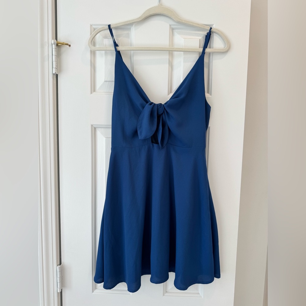 Elegant Blue Mini Dress